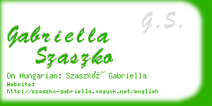 gabriella szaszko business card